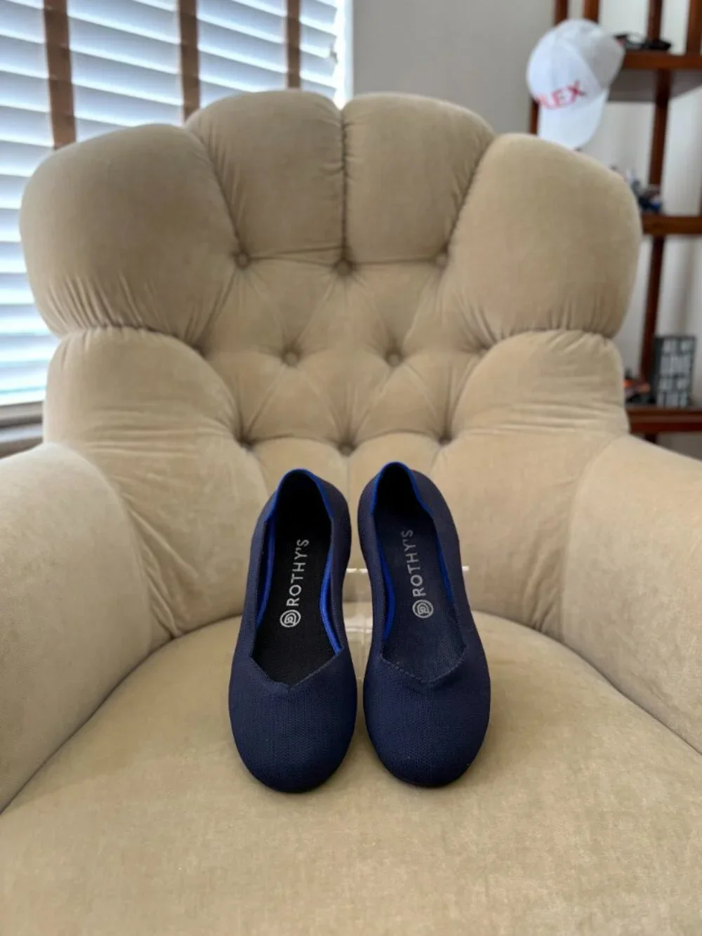 Auth. ROTHY'S Iconic Birdseye Flat Flex Knit Washable Ballet Scrunch Flats - Picture 2 of 6